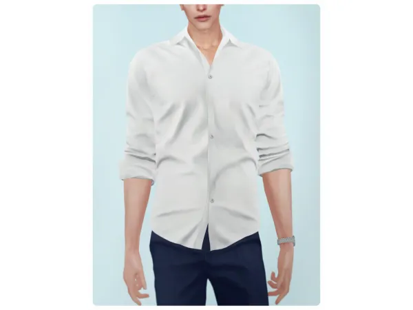 Alpha KK Collar shirts 07 A by KK's creation - The Sims 4 Custom Content