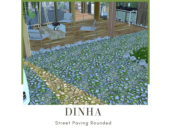 Alpha Street Paving Rounded Terrain - The Sims 4 Custom Content