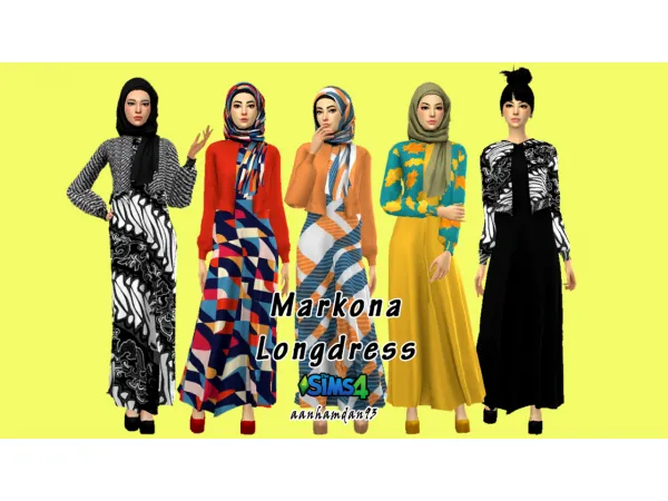 Maxis Match Markona Longdress - The Sims 4 Custom Content