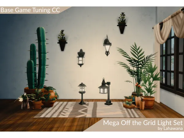 Maxis Match Mega Off the Grid Light Set by Lahawana by Lahawana - The Sims 4 Custom Content