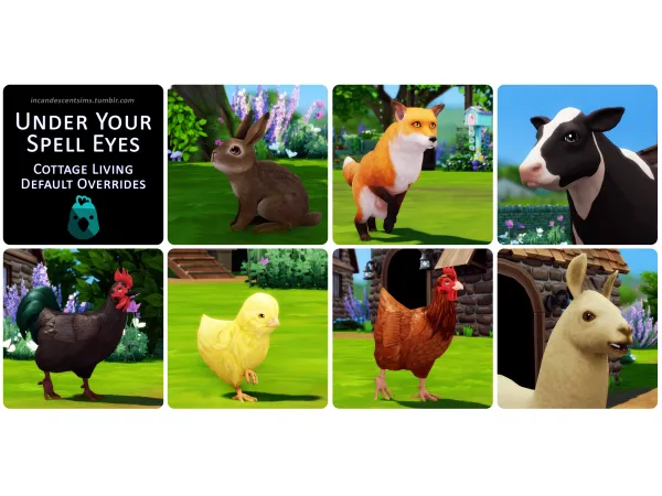 Maxis Match pyxiidis Under Your Spell Eyes Cottage Living Default Overrides by Incandescentsims - The Sims 4 Custom Content