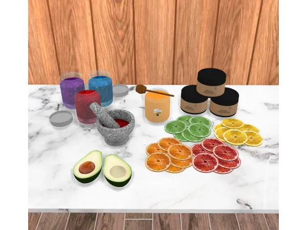 Maxis Match DIY Beauty Ingredients Clutter - The Sims 4 Custom Content