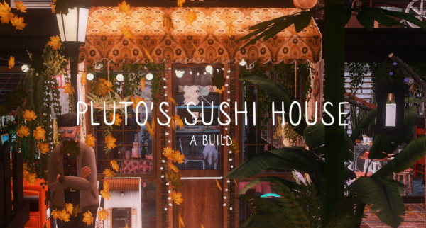 Maxis Match Plutos Sushi House by simsfinds - The Sims 4 Custom Content