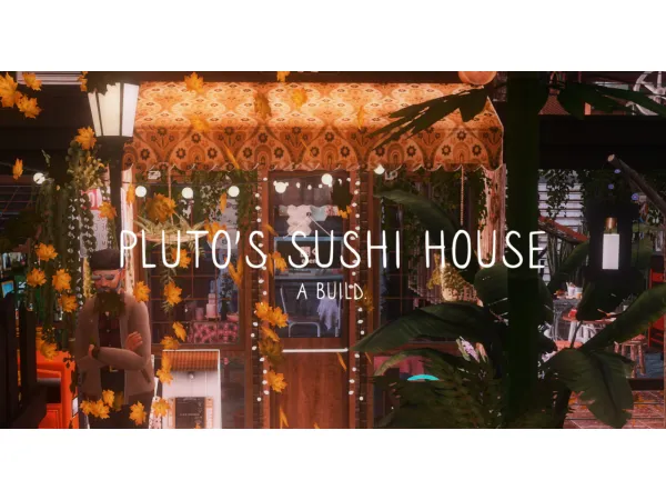 Maxis Match Plutos Sushi House - The Sims 4 Custom Content