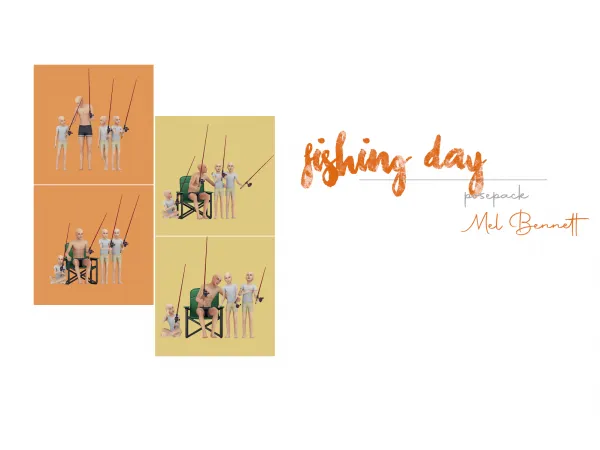 Alpha Fishing Day Posepack - The Sims 4 Custom Content