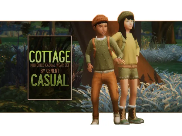 Maxis Match Cottage Casual Mini Child Casual Wear Set - The Sims 4 Custom Content