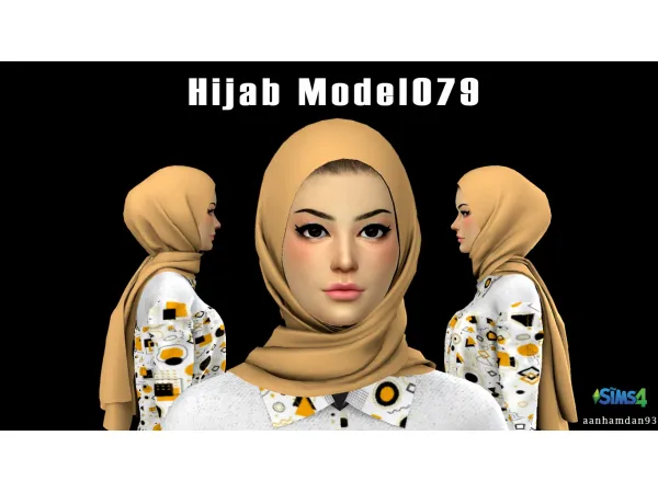 Alpha Hijab Model079 Anata SET by aanhamdan93 - The Sims 4 Custom Content
