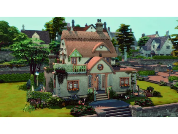 Maxis Match Cobblebottom Cottage Residential Lot [No ] Cottage Living by ynn016 - The Sims 4 Custom Content