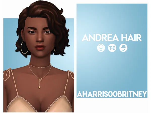 Maxis Match Andrea Hair by aharris00britney - The Sims 4 Custom Content