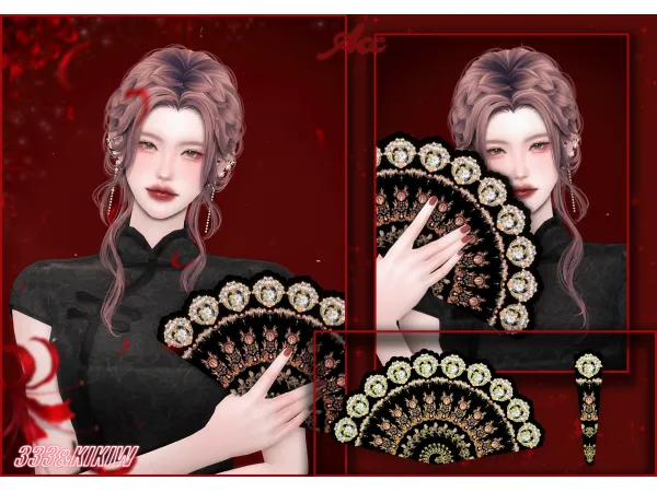 Alpha [KIKIW]Paper fan [333] pose by KIKIW - The Sims 4 Custom Content