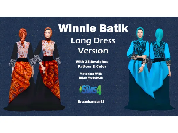 Alpha Winnie Batik - The Sims 4 Custom Content