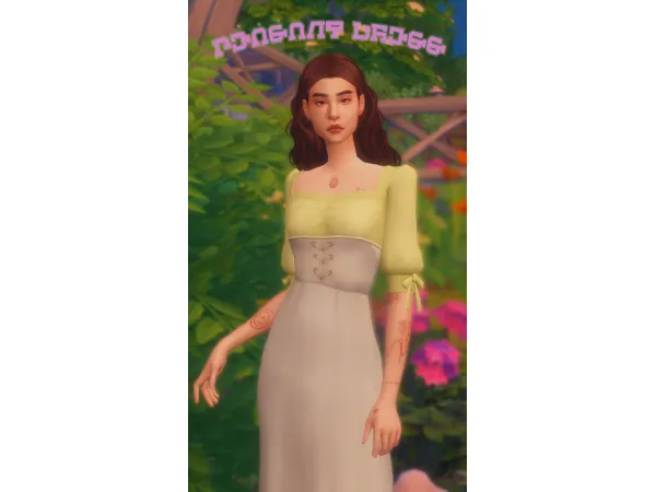 Maxis Match Peasant Dress - The Sims 4 Custom Content