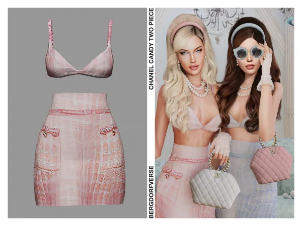 Alpha Chanel Candy Two Piece - The Sims 4 Custom Content