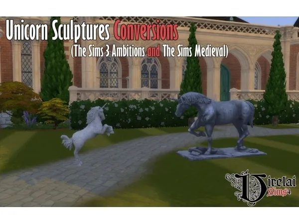 Maxis Match Unicorn Sculptures - The Sims 4 Custom Content