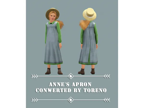 kitchen apron long sleeves by Linzlu - The Sims 3 Custom Content