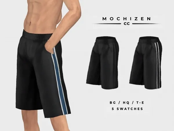 Alpha Mochizen Gym Shorts - The Sims 4 Custom Content