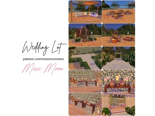 Alpha Wedding lot by missmoonsims - The Sims 4 Custom Content