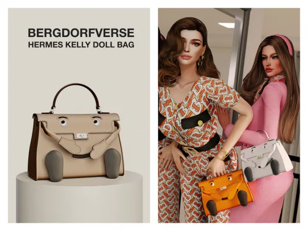 Alpha Hermes Kelly Doll Bag - The Sims 4 Custom Content