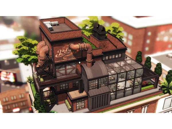 Maxis Match NO Industrial LoftPenthouse by plumbobkingdom - The Sims 4 Custom Content