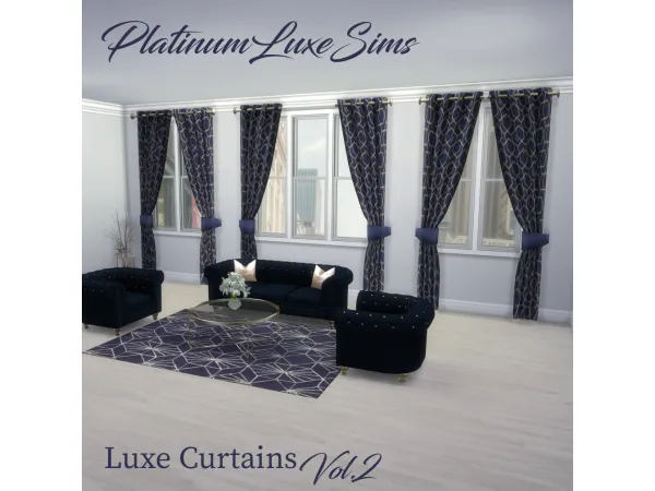 Maxis Match Luxe Curtains Vol2 by PlatinumLuxeSims - The Sims 4 Custom Content
