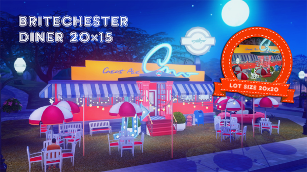 Maxis Match BRITECHESTER DINER by simsfinds - The Sims 4 Custom Content