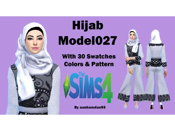 Alpha Hijab Model 027 Neelam Collection - The Sims 4 Custom Content