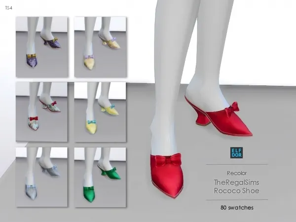 Alpha The Regal Sim Rococo Shoe RC by elfdor - The Sims 4 Custom Content