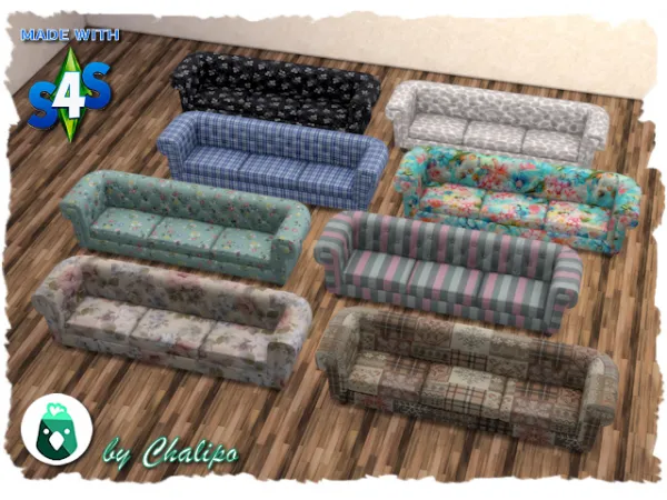 Maxis Match S4 Landleben Sofa by Chalipo - The Sims 4 Custom Content
