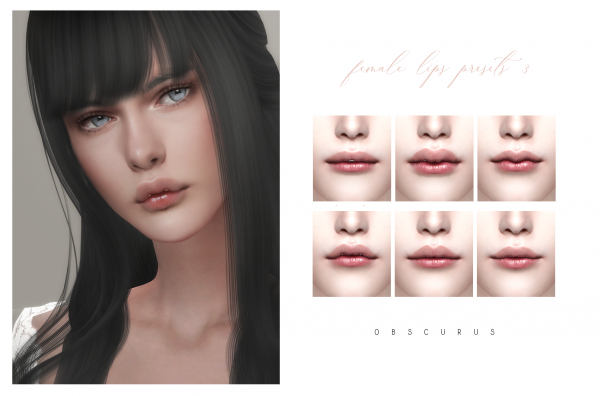 Alpha 7 LIPS PRESETS sims by simsfinds - The Sims 4 Custom Content
