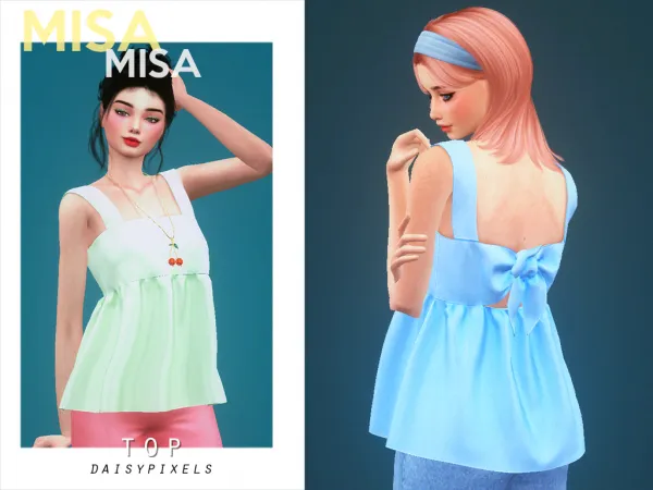 Alpha Misa Top ( ) by daisypixels - The Sims 4 Custom Content