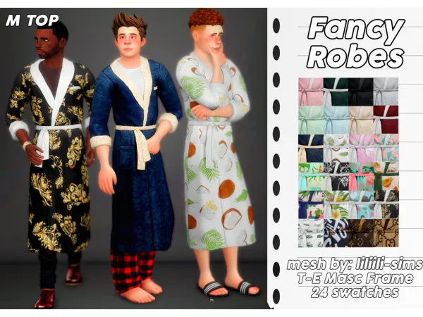 Maxis Match Fancy Robes TOP - The Sims 4 Custom Content