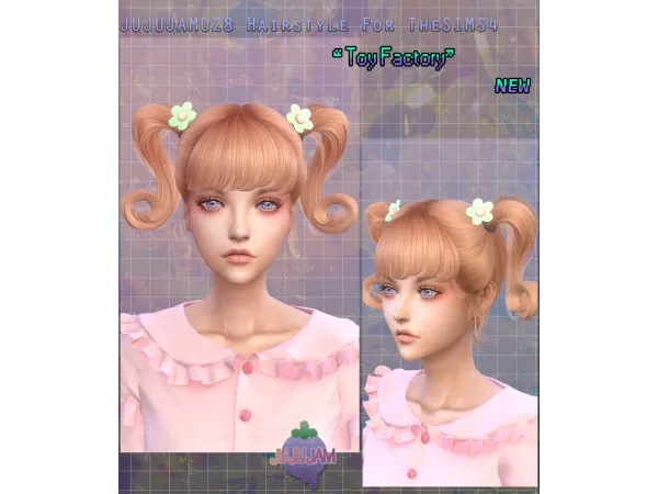 Alpha Jujujam028 Hair Toy Factory by JUJUJAM - The Sims 4 Custom Content