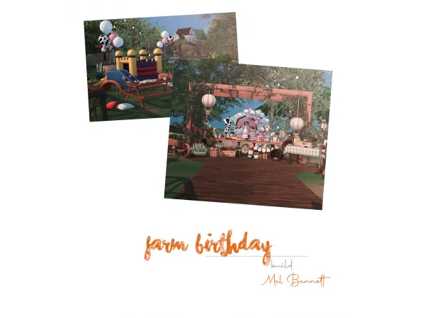 Alpha Farm Birthday Build - The Sims 4 Custom Content