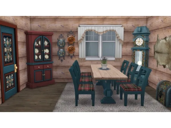 Maxis Match Lom Dining furniture - The Sims 4 Custom Content