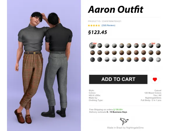 Alpha Aaron Outfit - The Sims 4 Custom Content