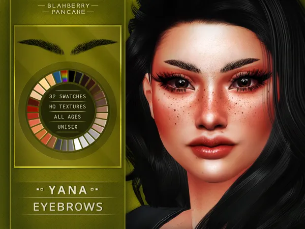 Alpha EYEBROWS YANA YARA Blahberry Pancake - The Sims 4 Custom Content