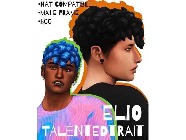 Maxis Match [TT] Elio Hair (A Cottage Living Mesh Edit) by talentedtrait - The Sims 4 Custom Content