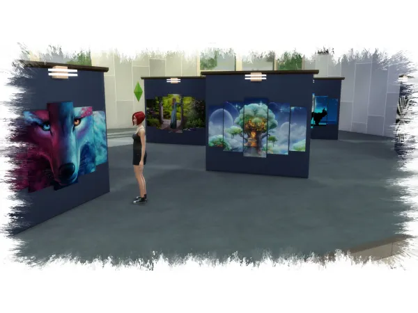 Maxis Match Multi Panel Artwork Set 2 by Wykkyd - The Sims 4 Custom Content