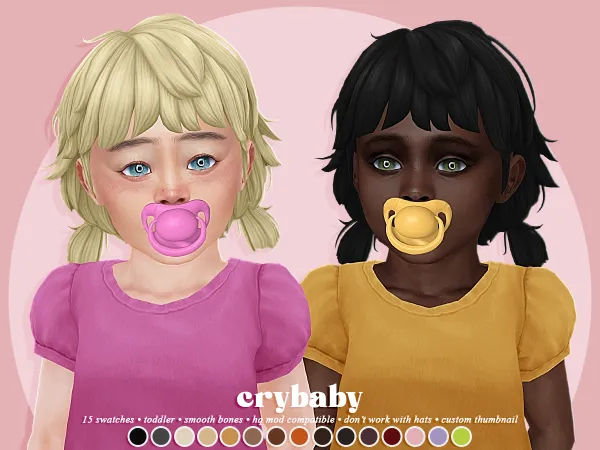 Maxis Match crybaby petra hair (okrue) toddler f - The Sims 4 Custom Content