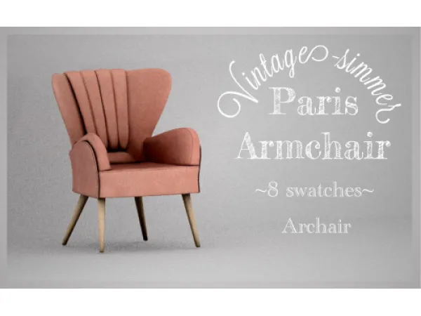 Alpha Paris Armchair - The Sims 4 Custom Content