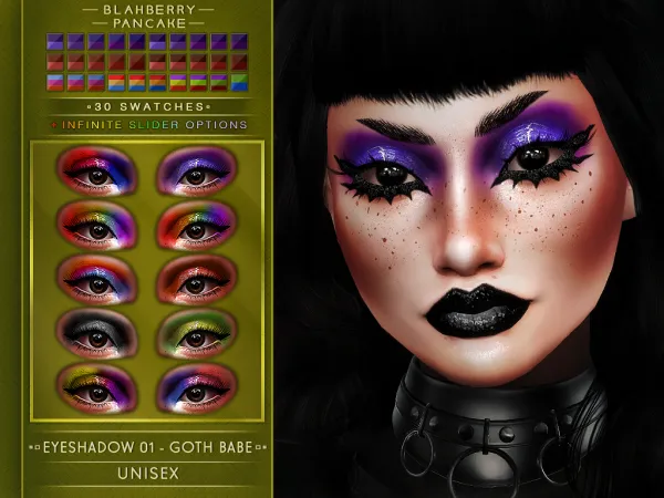 Maxis Match Goth Babe Makeup Set - The Sims 4 Custom Content