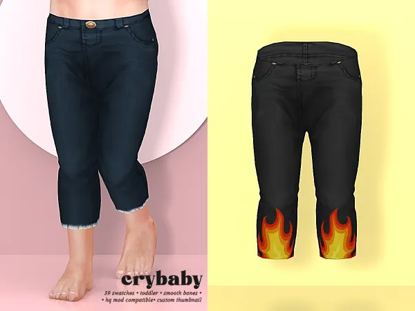 Mix crybaby cherie pants (pixelunivairse) toddler f - The Sims 4 Custom Content