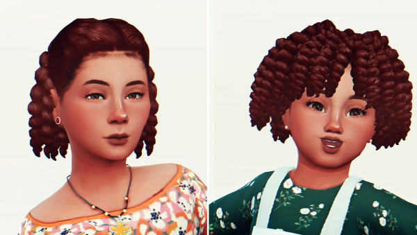Maxis Match 2 New Toddler Child Hair Meshes by simsfinds - The Sims 4 Custom Content