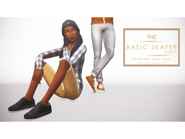 Maxis Match Basic Skater Shoes for Everyone Else - The Sims 4 Custom Content