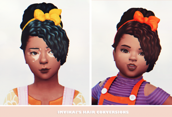 Maxis Match Hot Days Floral Hair Toddler Child Conversions by simsfinds - The Sims 4 Custom Content