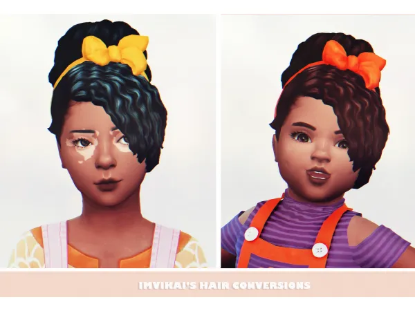 Maxis Match Hot Days Floral Hair Toddler Child Conversions by shysimblr - The Sims 4 Custom Content