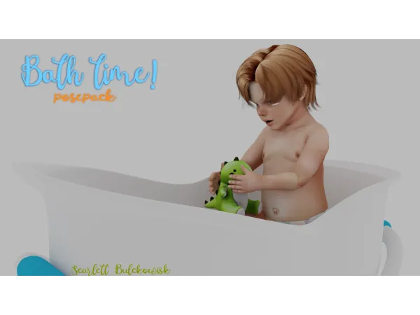 Mix [Scarlett Bulckowisk] Bath Time Posepack - The Sims 4 Custom Content