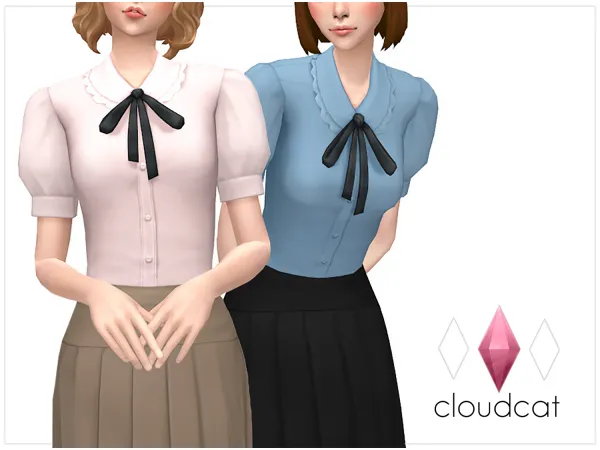 Maxis Match Rosebud Top by cloudcat - The Sims 4 Custom Content
