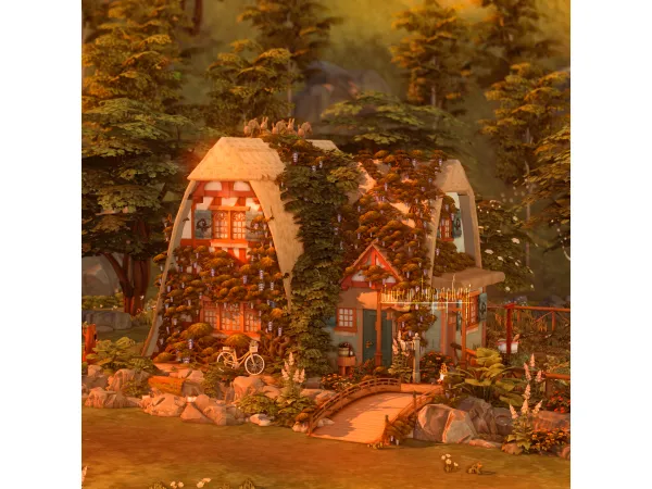 Maxis Match Storybook A frame Cottage by Gordan Johnson's Simnematography - The Sims 4 Custom Content