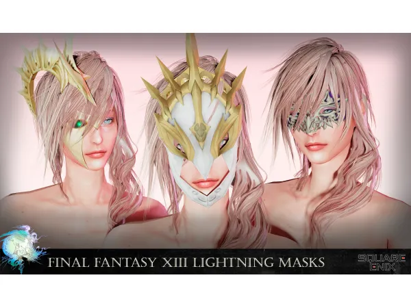 Alpha Final Fantasy XIII Lightning Masks sims by Mimoto - The Sims 4 Custom Content